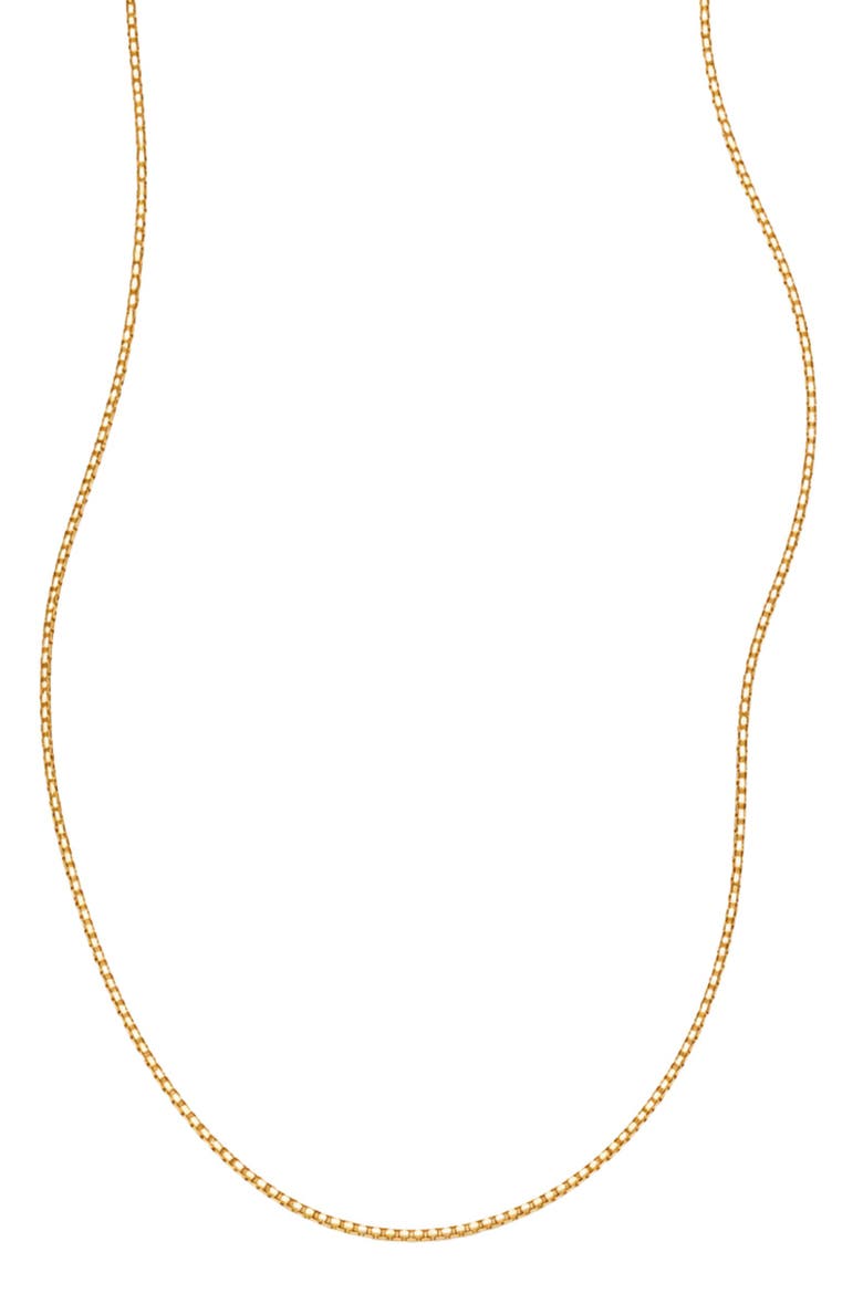 Box Chain Necklace, Main, color, Gold Filled