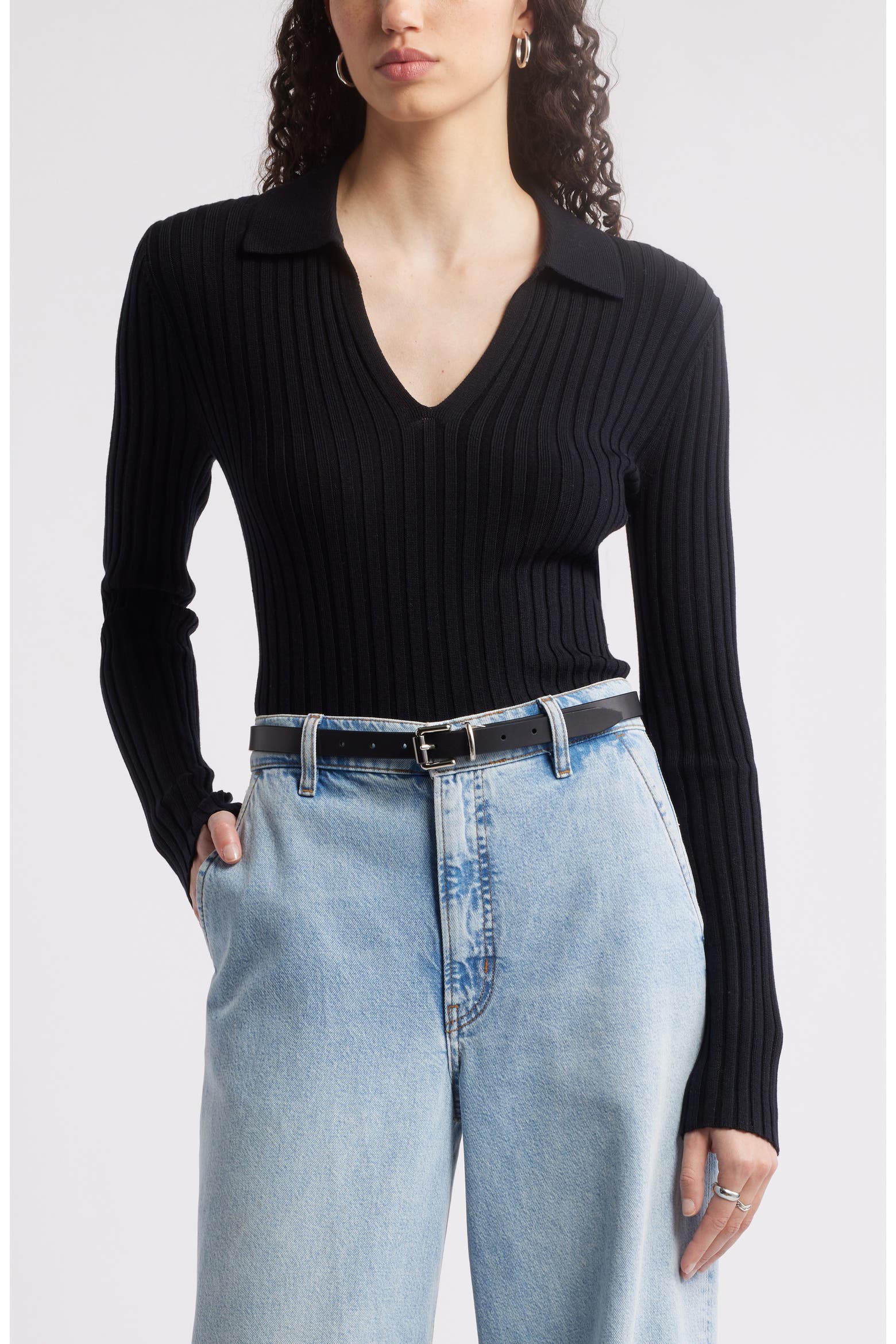 Johnny Collar Polo Sweater (Women) | Nordstromrack