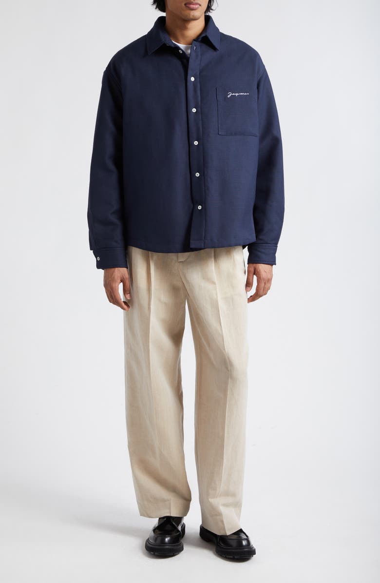 Jacquemus La Chemise Boulanger Padded Overshirt, Alternate, color,