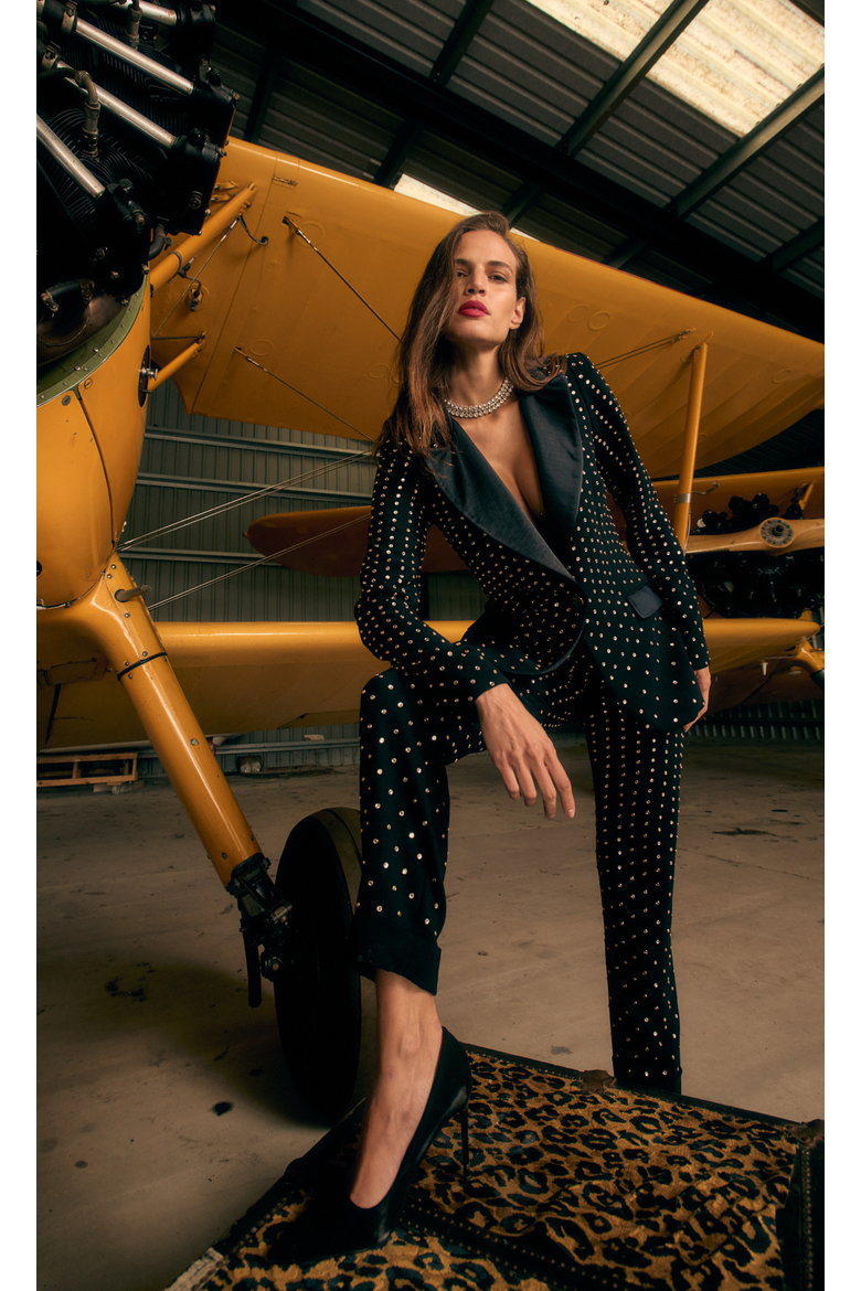 Alexandrea Trousers, Alternate, color, Black