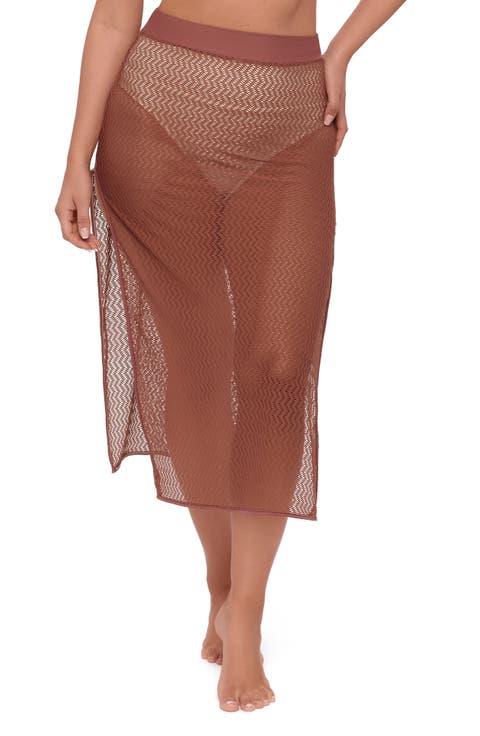 Side Slit Crochet Coverup Skirt