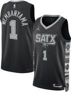 Jordan Brand Unisex Jordan Brand Victor Wembanyama Black San Antonio Spurs Swingman Jersey - Statement Edition