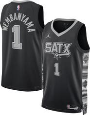 Jordan Brand Unisex Jordan Brand Victor Wembanyama Black San Antonio Spurs Swingman Jersey - Statement Edition