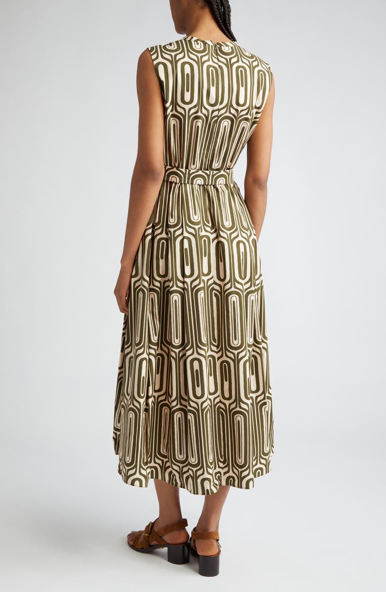 Max Mara Temide Sleeveless Belted Midi Dress, Alternate, color, 