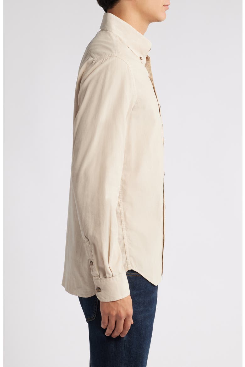 Pinwale Corduroy Button Down Shirt, Alternate, color, STONE
