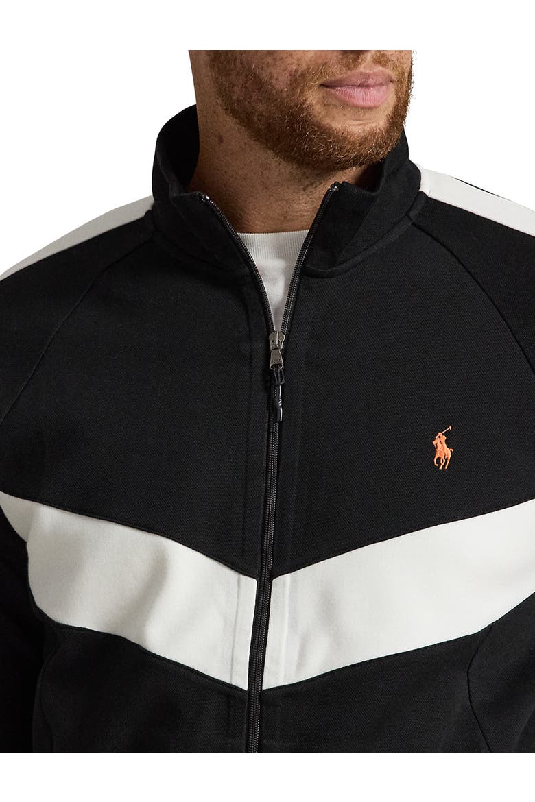 Big & Tall Colorblocked Track Jacket, Alternate, color, POLO BLACK