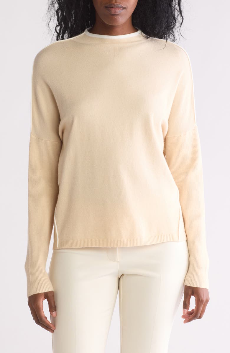 Gemma + Jane Tipped Sweater, Main, color, Oatmeal