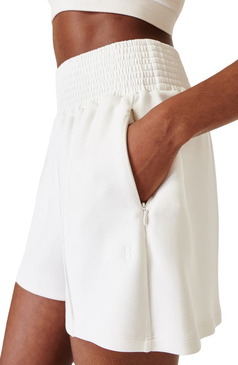 Sweaty Betty Sand Wash Cloud Weight Shorts, Alternate, color, Lily White