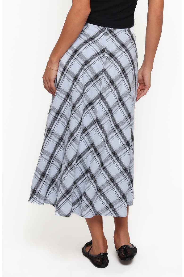 Piper Plaid Midi Skirt, Alternate, color, ICY BUE PLAID
