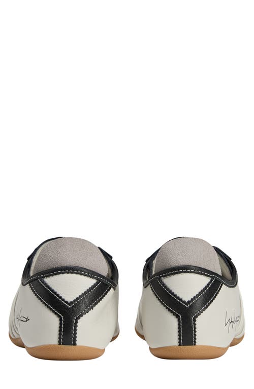 Y-3 Low-profile Leather Sneakers With Iconic 3-stripes In White