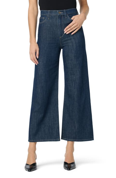 High Waist Ankle Wide Leg Jeans (Indigo Rinse)