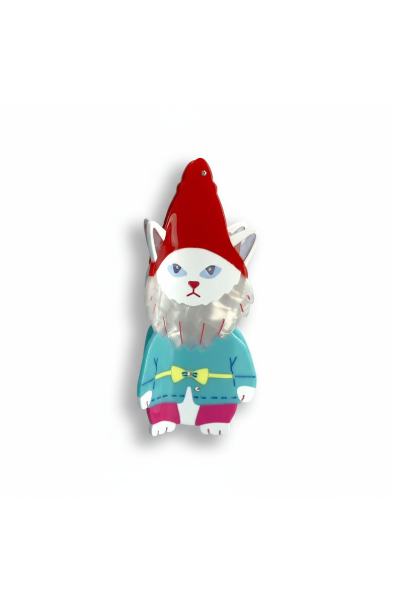 Centinelle Cat Garden Gnome Hair Claw, Main, color, Red