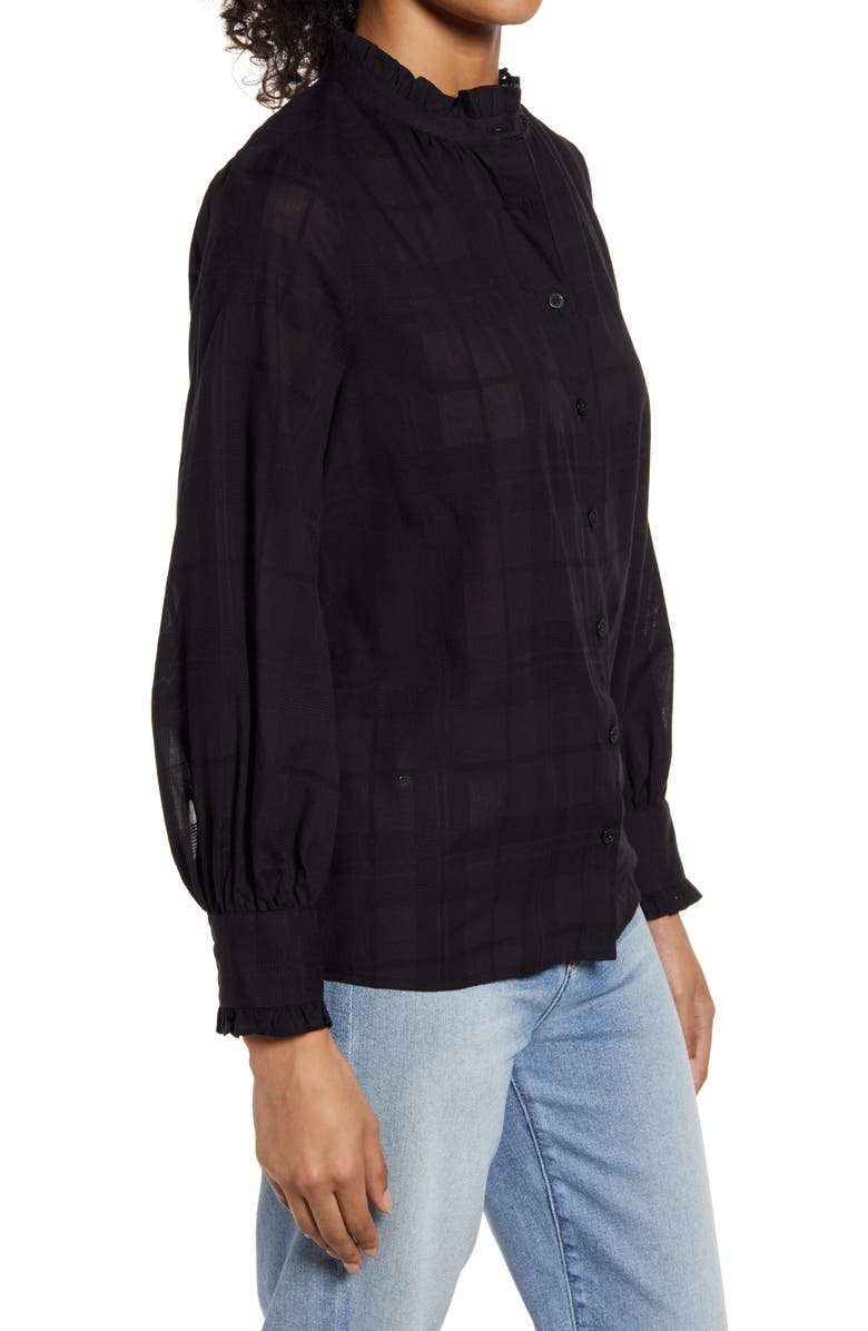 Halogen<sup>®</sup> Ruffle Button-Up Blouse, Alternate, color,