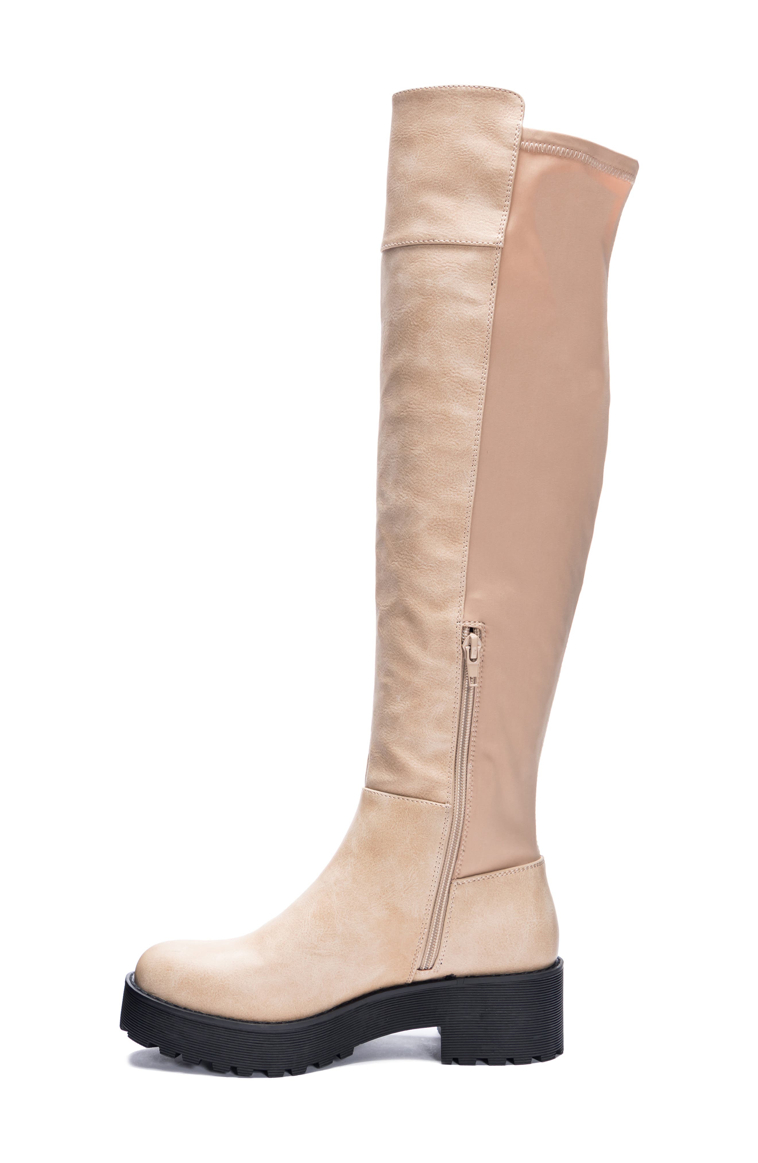 Dirty Laundry Manifest Over the Knee Boot, Alternate, color, Natural