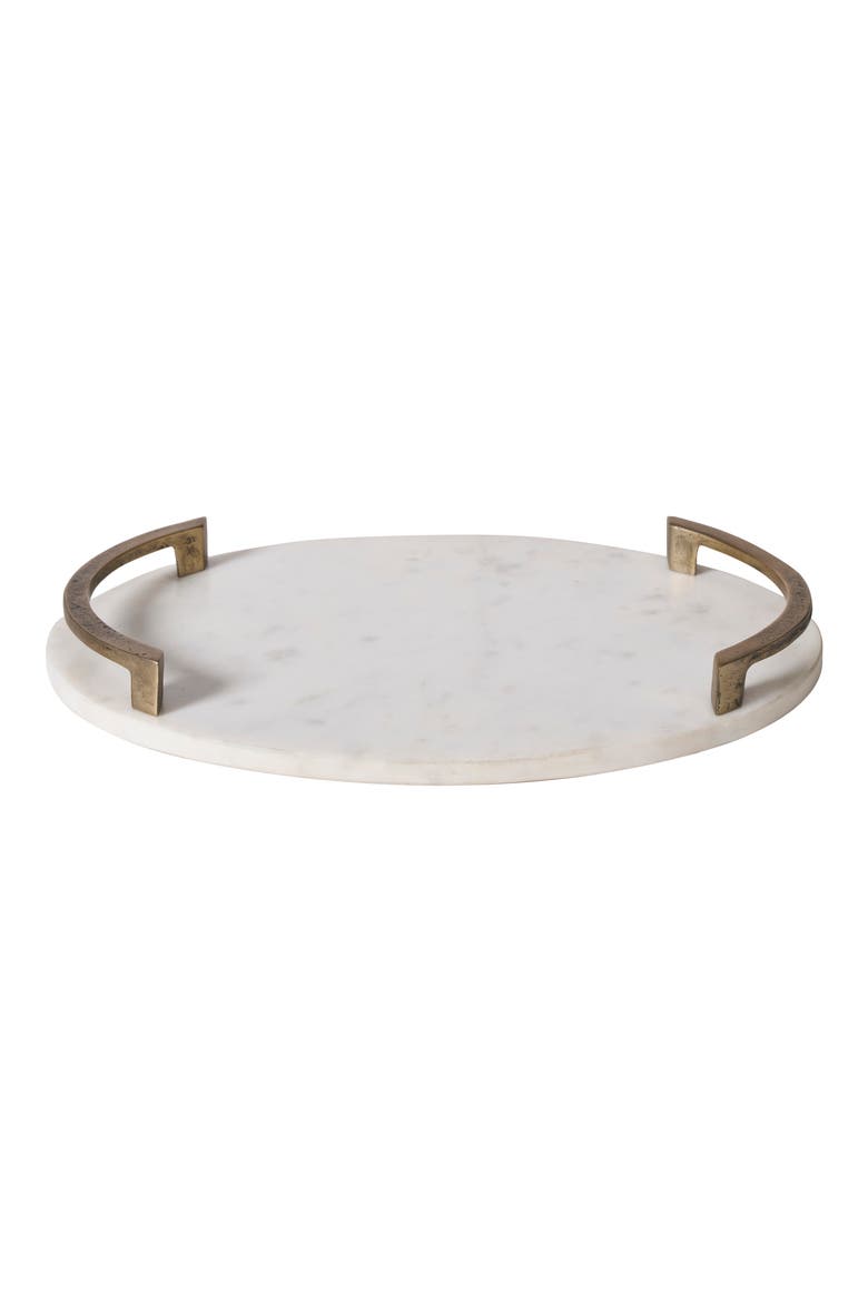 Marble Decorative Tray, Main, color, WHITE