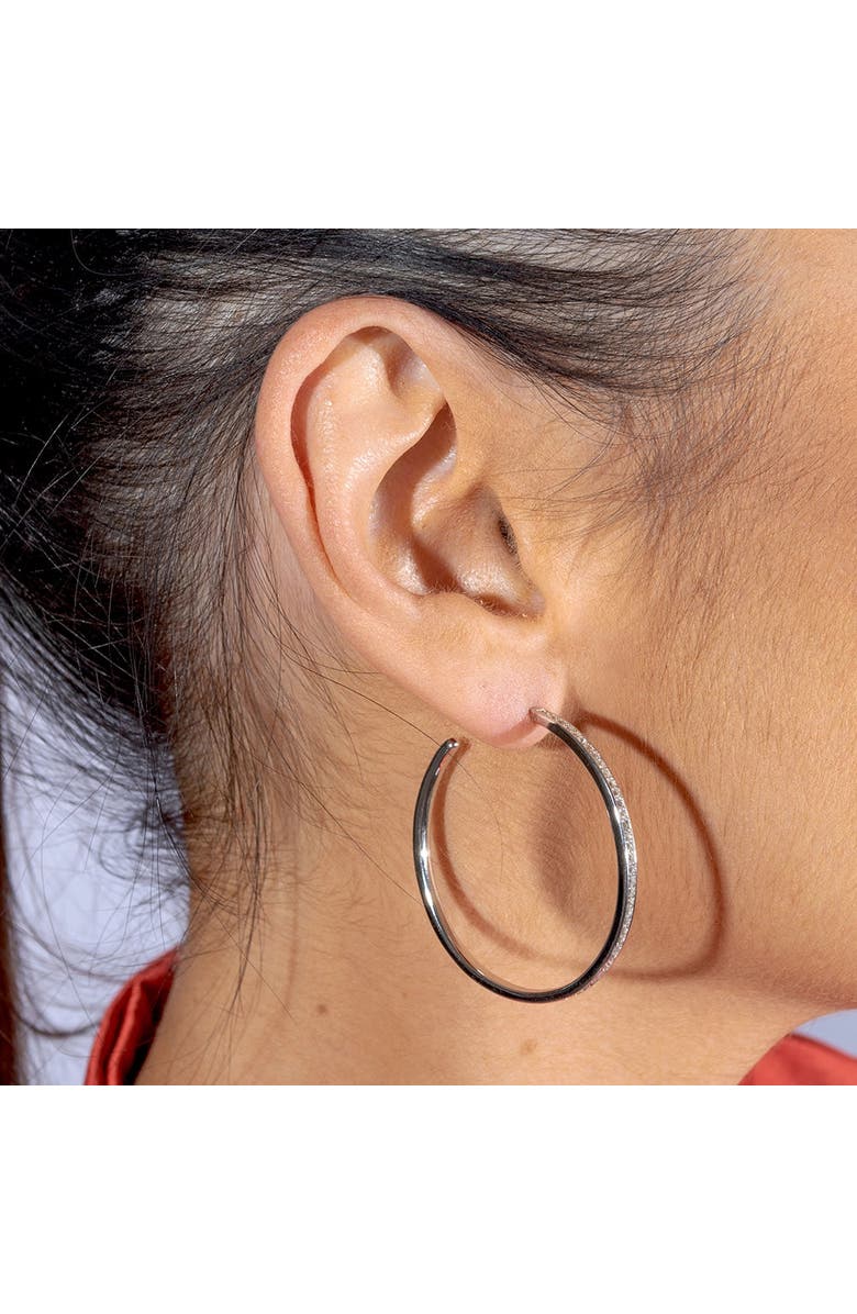 Lucy Quartermaine Skinny Drip Large Hoop, Alternate, color, Sterling Silver