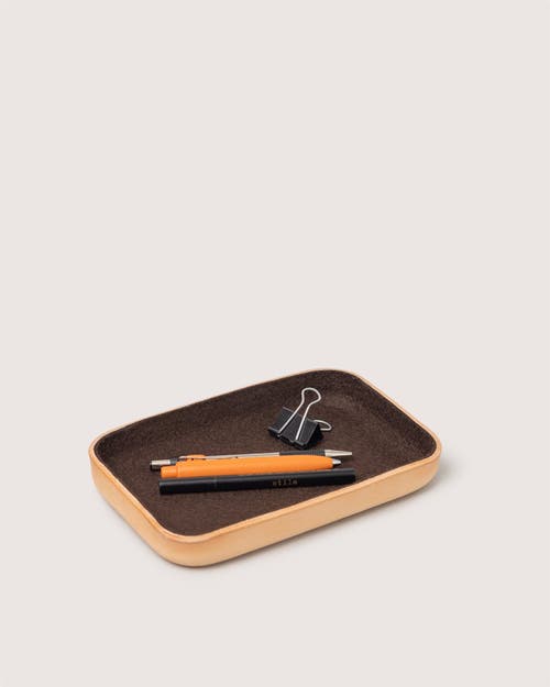 Graf & Lantz Graf Lantz Kawabon Leather/merino Wool Large Tray In Brown