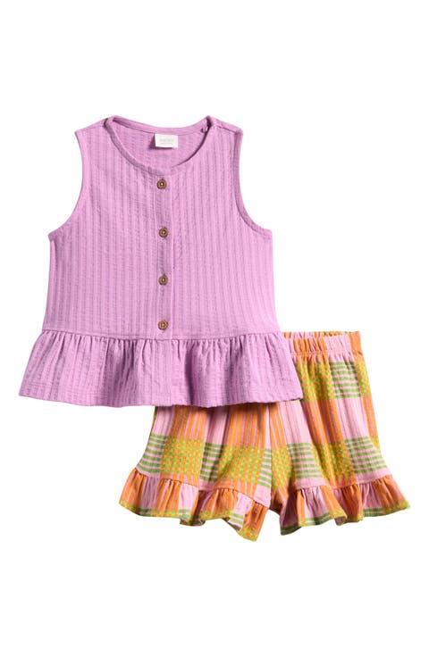 Kids' Peplum Tank & Shorts Set