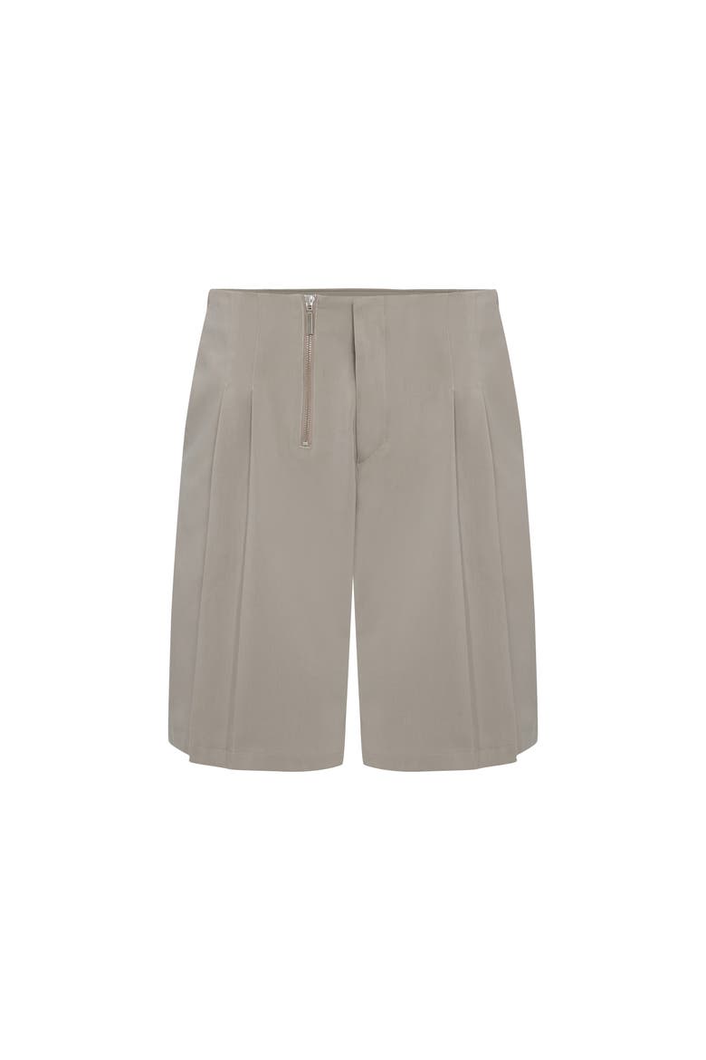Cotton Woven Short With Zip, Main, color, beige