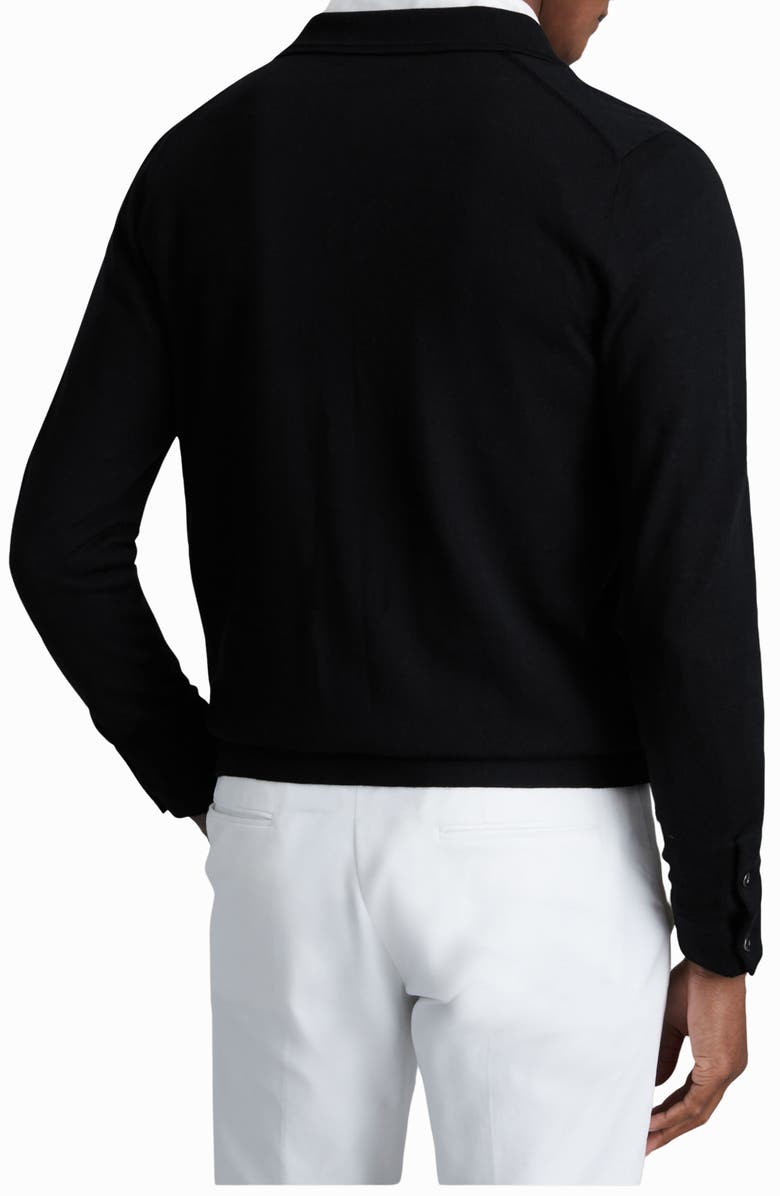 Reiss Forbes Wool Cardigan, Alternate, color, Black