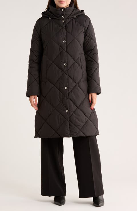 Hooded Long Quilted Puffer Jacket