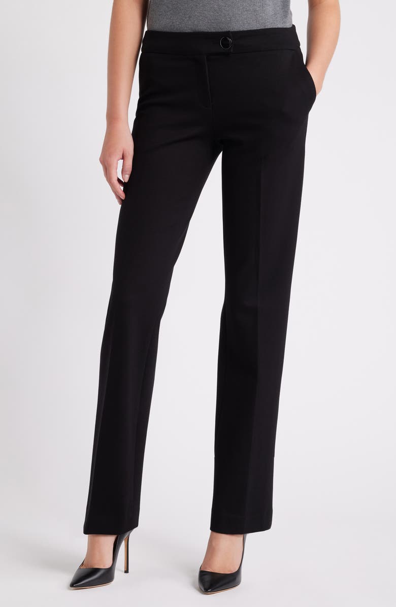 Anne Klein Extended Button Tab Pants, Main, color,