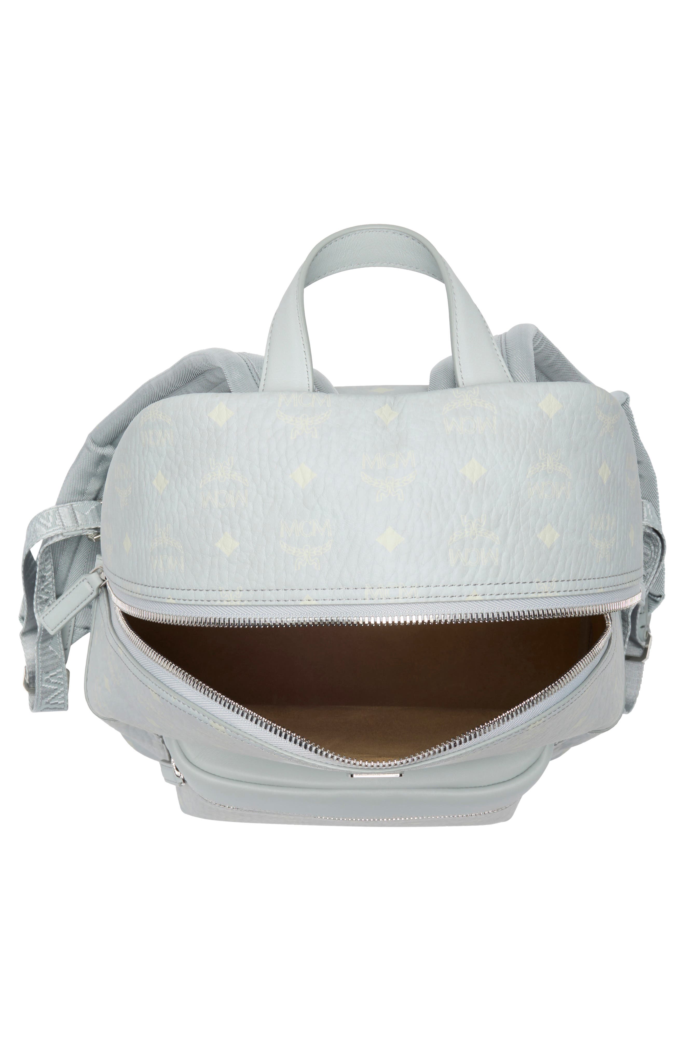 Medium Stark Visetos Coated Canvas Backpack, Alternate, color, MISTY GRAY VISETOS