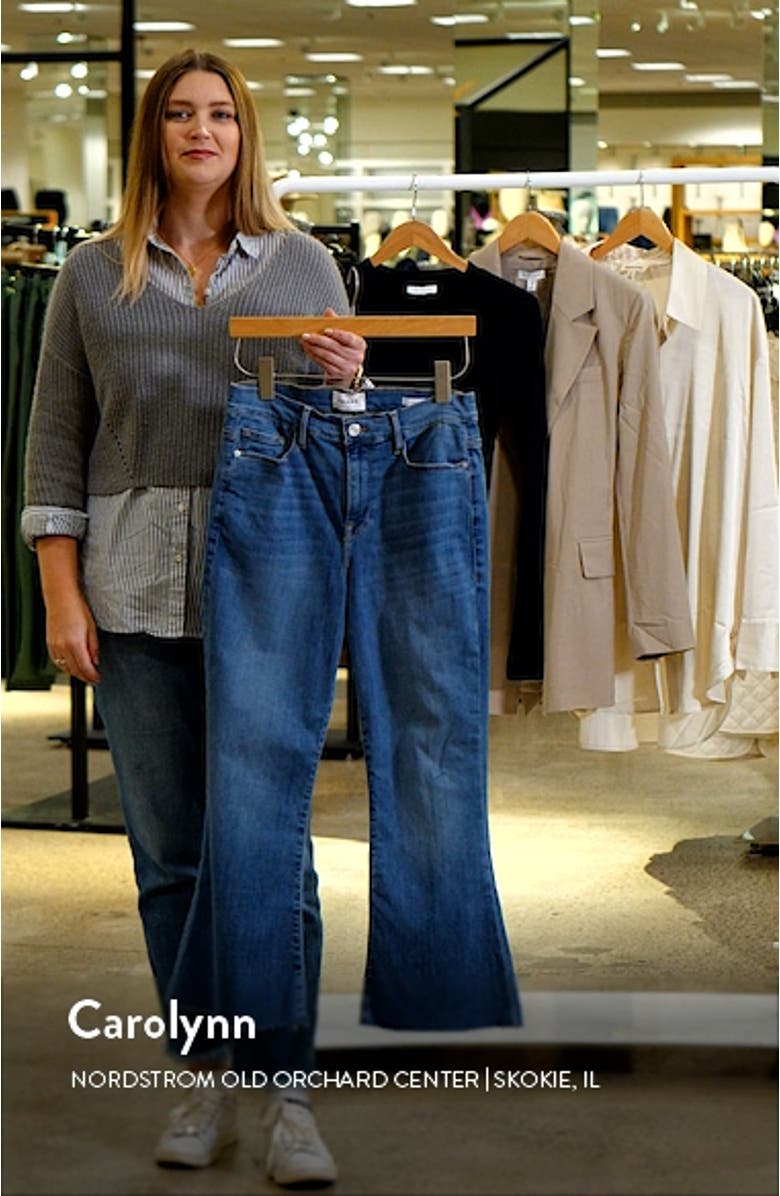 Le Crop Flare Raw Hem Jeans, sales video thumbnail