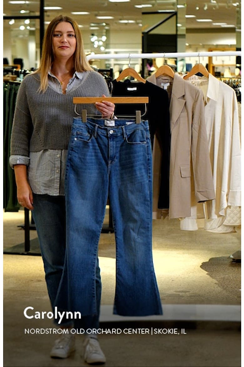 Le Crop Flare Raw Hem Jeans video