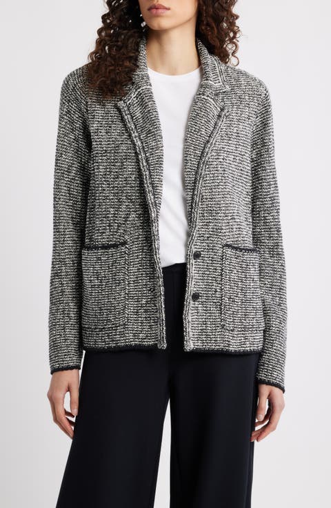 Cotton Blend Tweed Jacket (Regular & Petite)