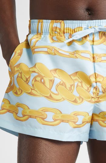Medusa Chain Print Swim Trunks