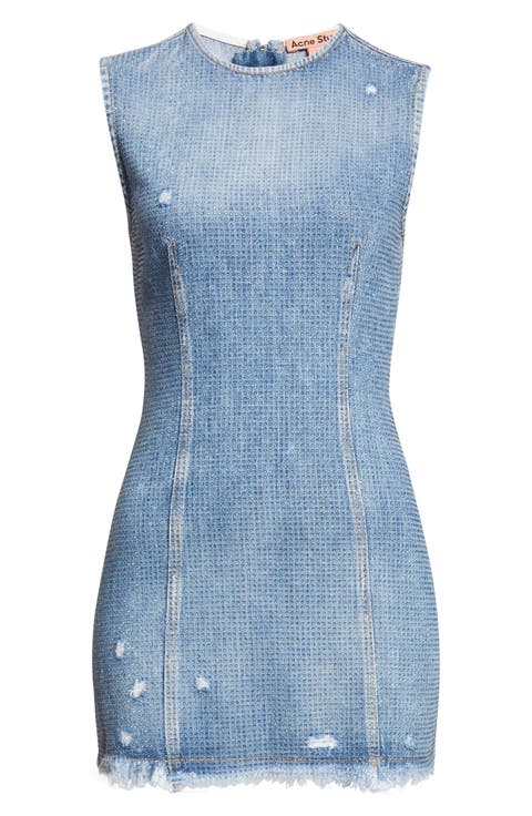 Denka Shimmy Dawn Cyrstal Denim Minidress