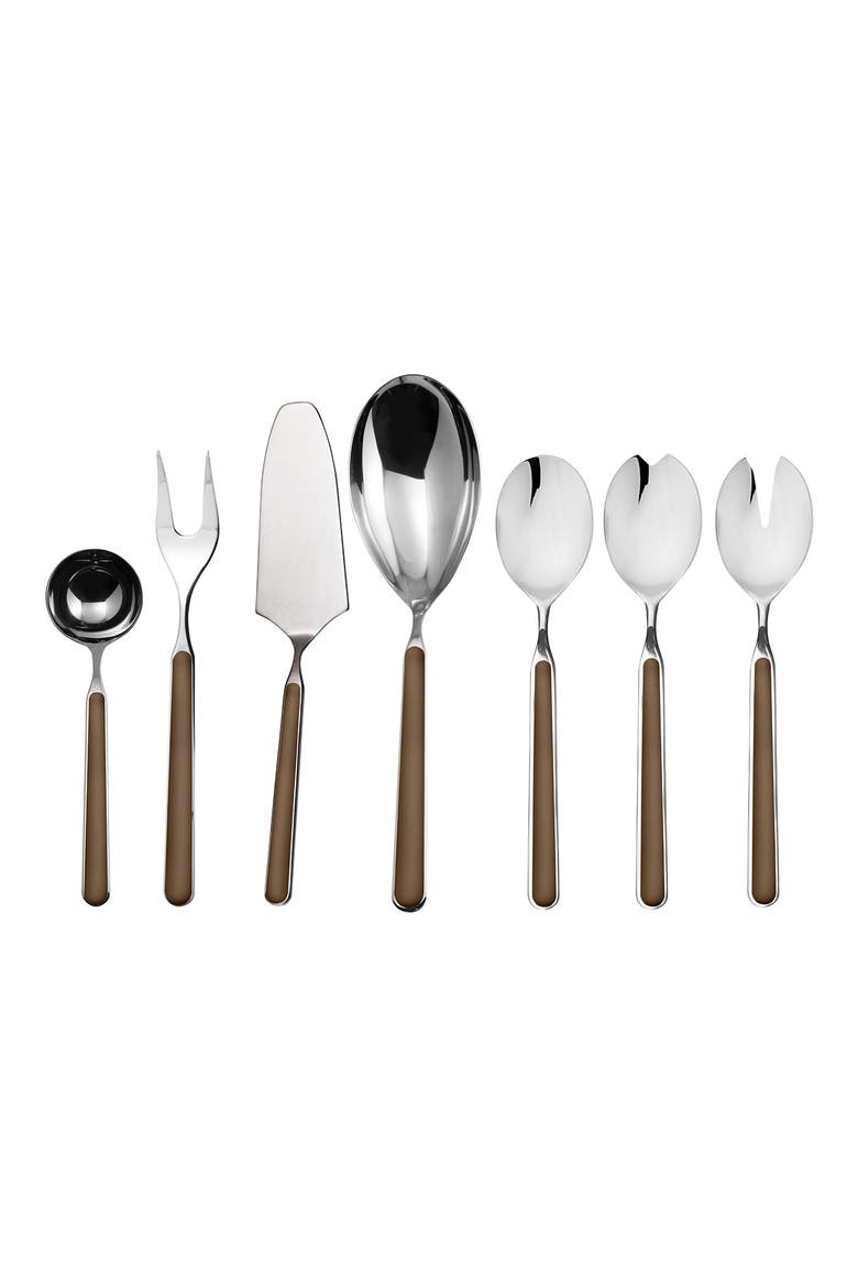 Fantasia 7-Piece Place Serving Set, Main, color, TOBACCO