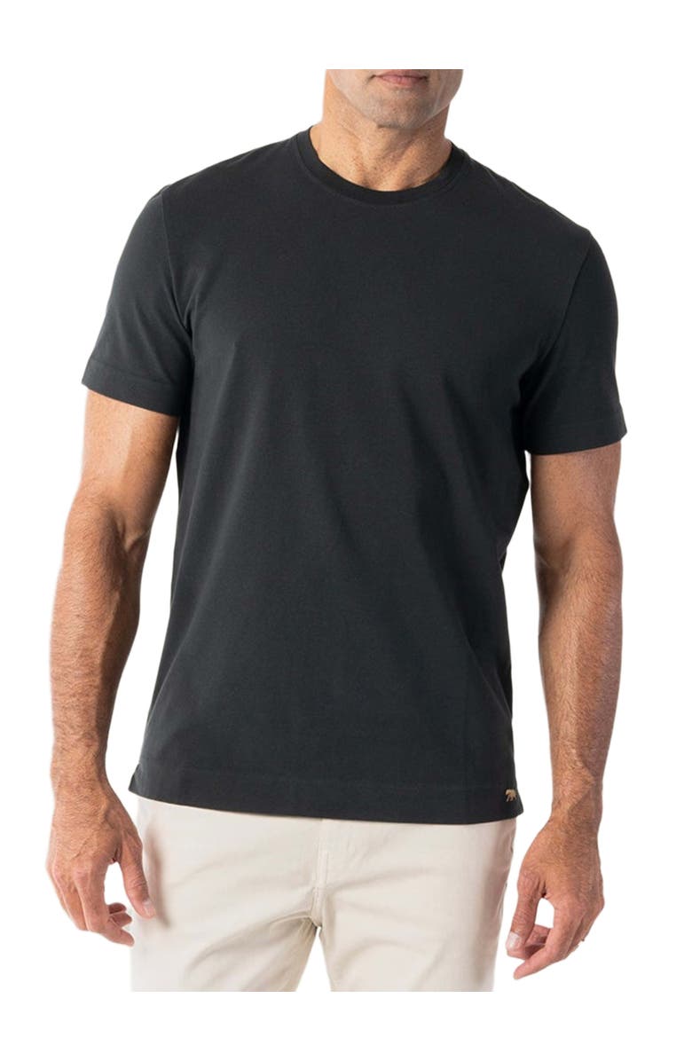 Robert Talbott Dean Stretch Jersey Tee, Alternate, color, Black