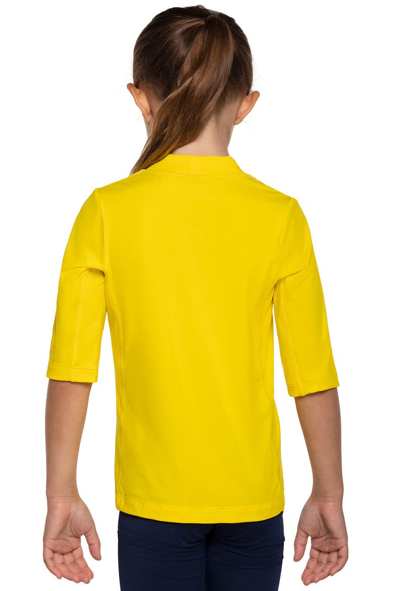 Kid's Barracuda Sandshark Short Sleeve Surf Shirt, UPF 50+ Sun Protection, Alternate, color, Bold Yellow