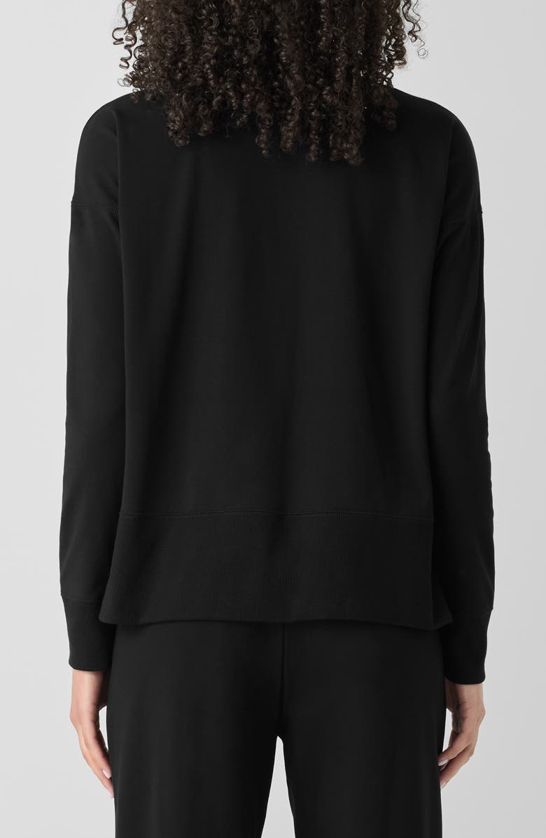 Eileen Fisher Crewneck Stretch Organic Cotton Knit Top, Alternate, color, 