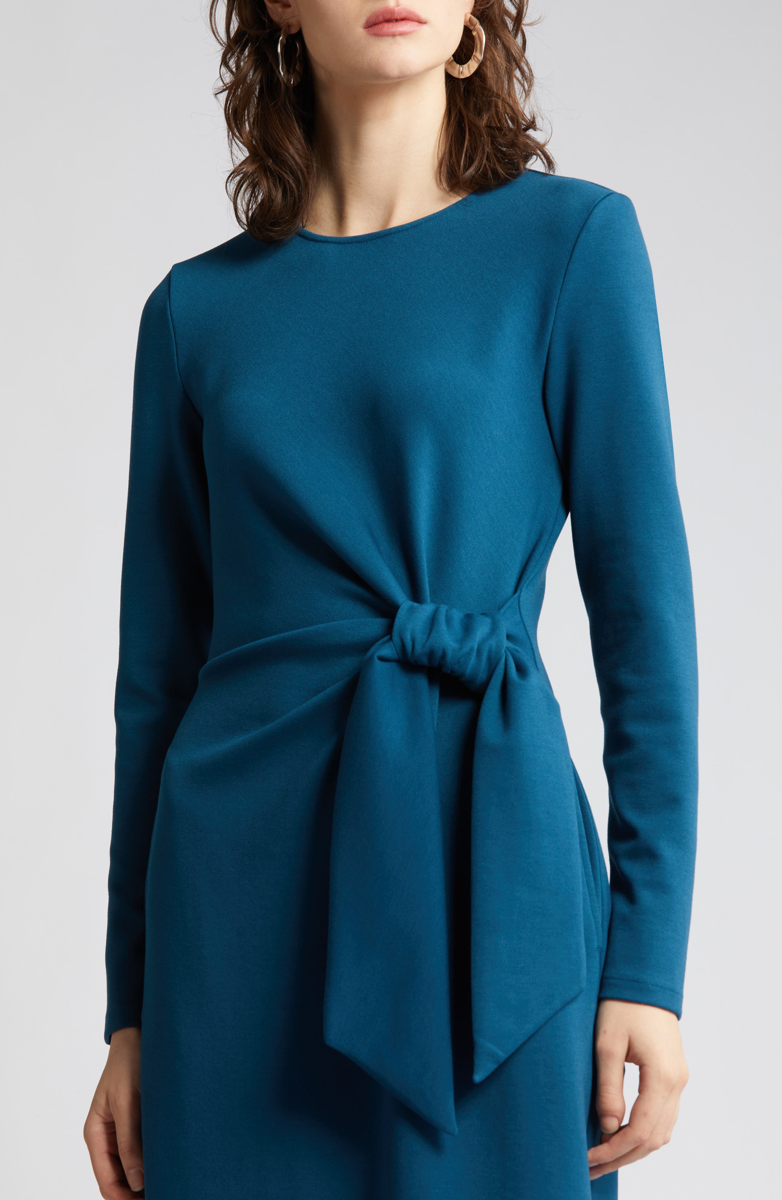 nordstrom tie waist long sleeve knit midi dress Thursday's Workwear Report: Tie-Waist Long-Sleeve Knit Midi Dress