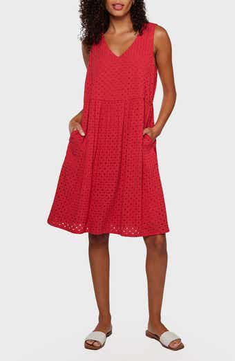 matty m. Lia V-Neck Sleeveless Eyelet Midi Sundress