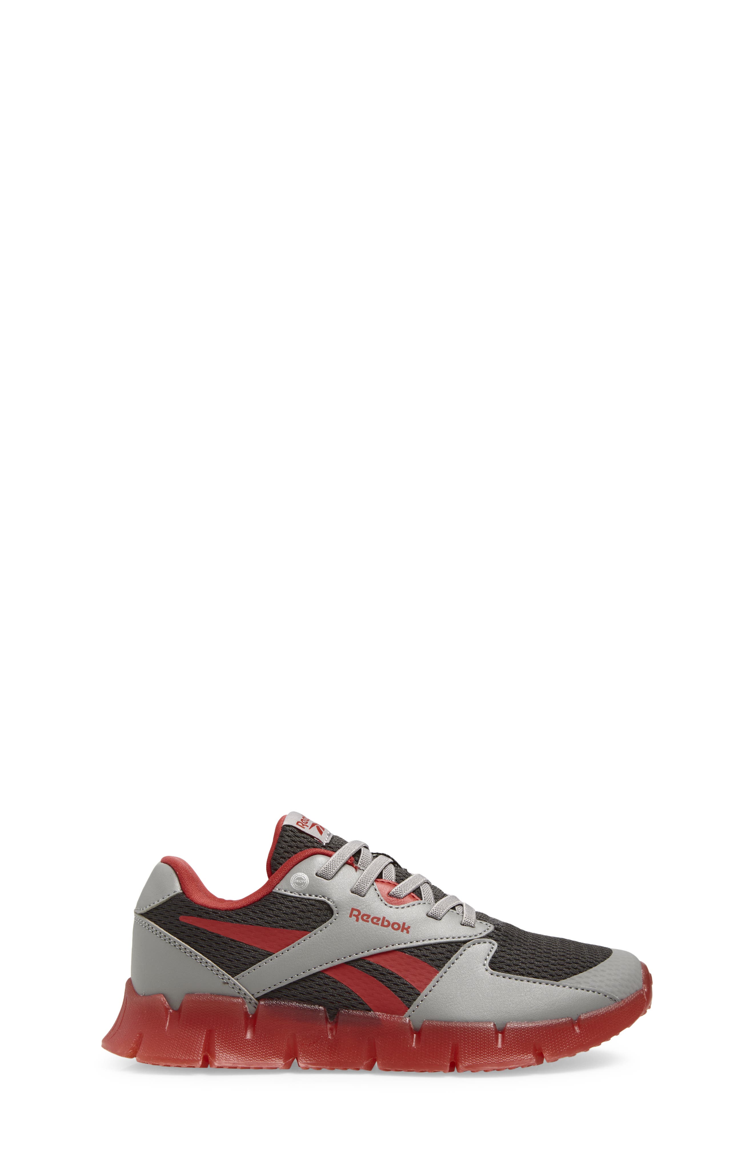 Reebok Kids' Zig 'N' Glow 2 Light-Up Sneaker, Alternate, color, Grey3/ Vectorred/ Grey5