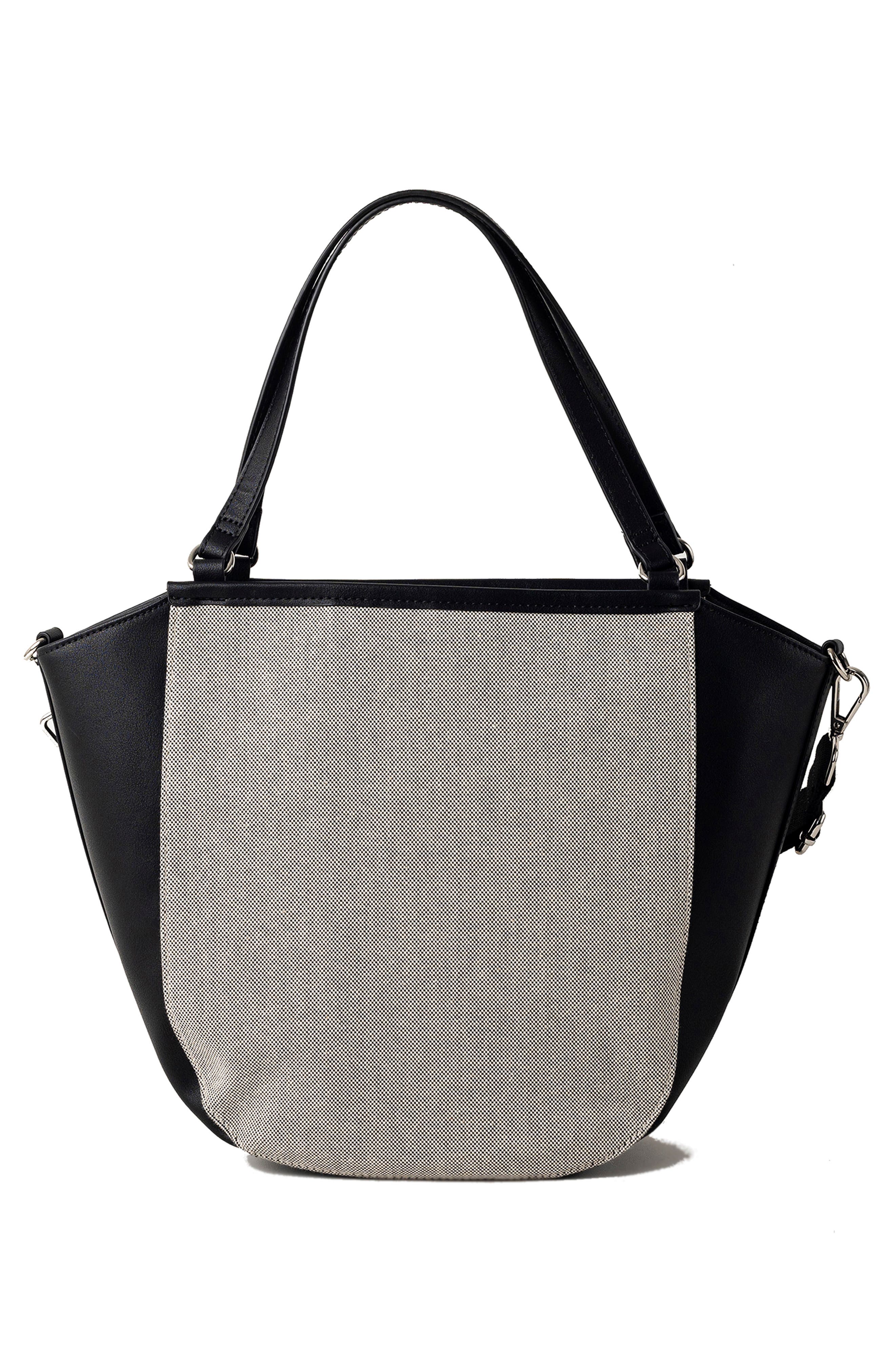 Urban Originals Harland Two Tone Tote Bag, Alternate, color, Black