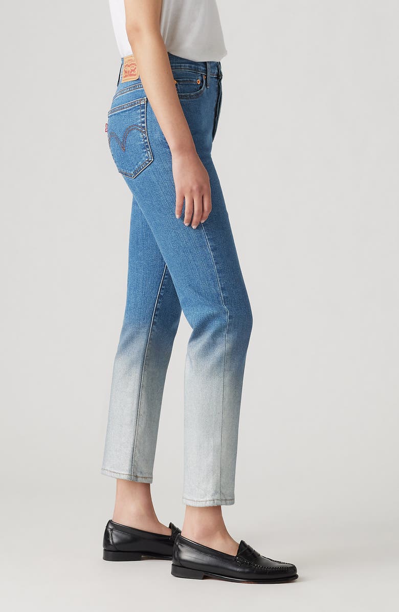 Levi's<sup>®</sup> Wedgie Gradient Hue Crop Straight Leg Jeans, Alternate, color,