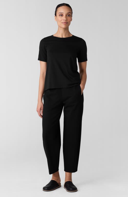 Eileen Fisher Organic Cotton Crewneck T-shirt In Black