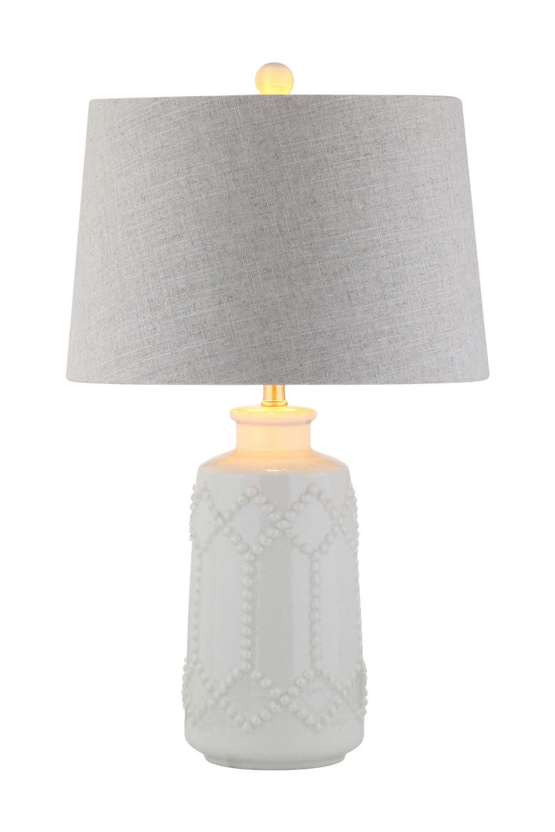 Alice 26" Ceramic LED Table Lamp, Cream, Main, color, Cream