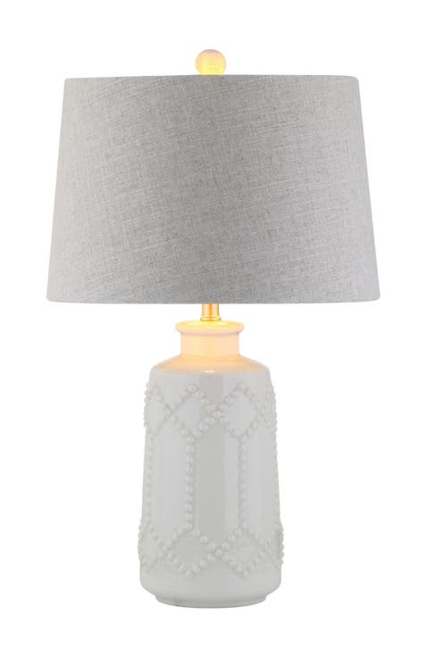 Alice 26" Ceramic LED Table Lamp, Cream