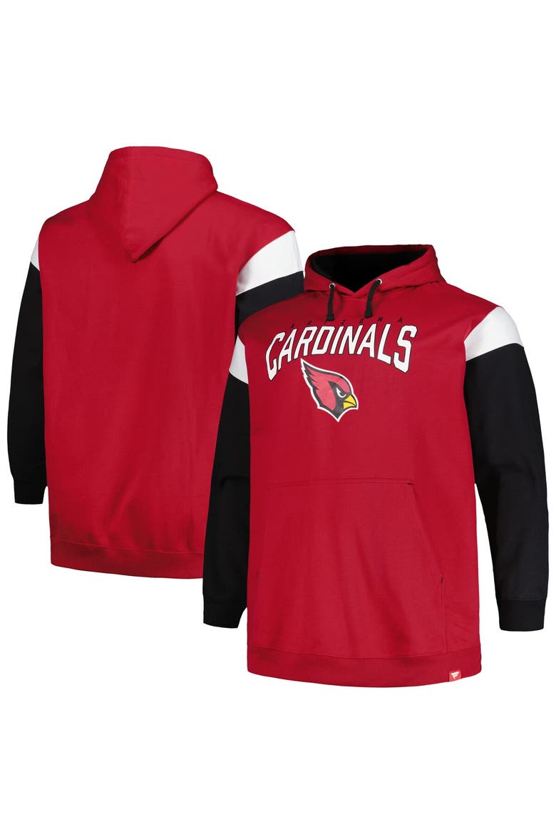 Men's Profile Cardinal Arizona Cardinals Big & Tall Trench Battle Pullover Hoodie, Main, color, Cardinal