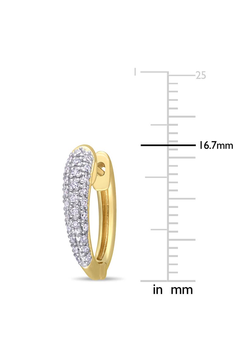1/4 CTW Diamond Hoop Earrings 14k Gold, Alternate, color, Yellow Gold