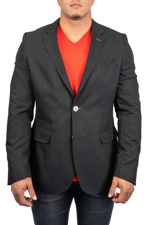 Socrates Flocked Dot Sport Coat