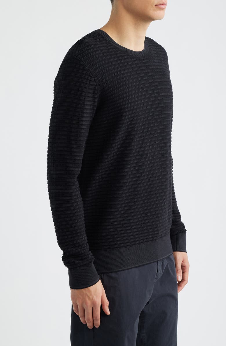 rag & bone Harvey Stripe Cotton Blend Sweater, Alternate, color, Black