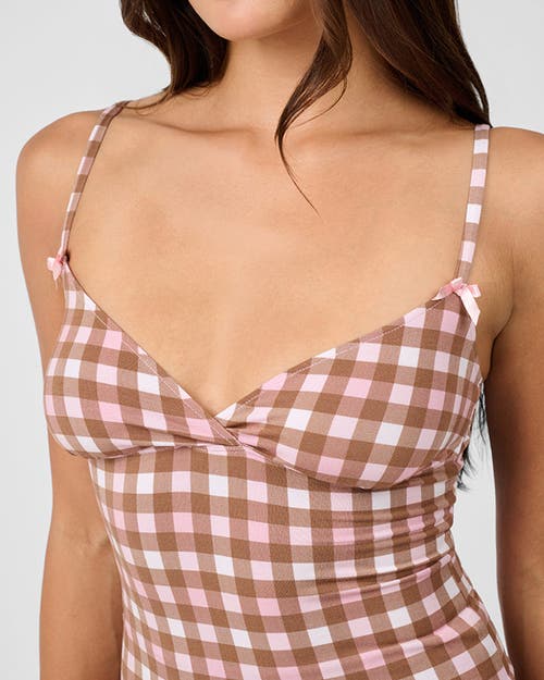 Weworewhat Crossover Cami Tank Top In Brown
