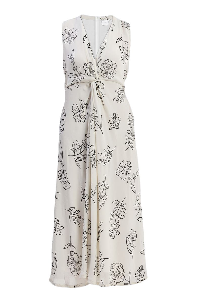 Reistor Women's Front Twist Maxi Dress in Black Florals XX Large, Alternate, color, Black Florals